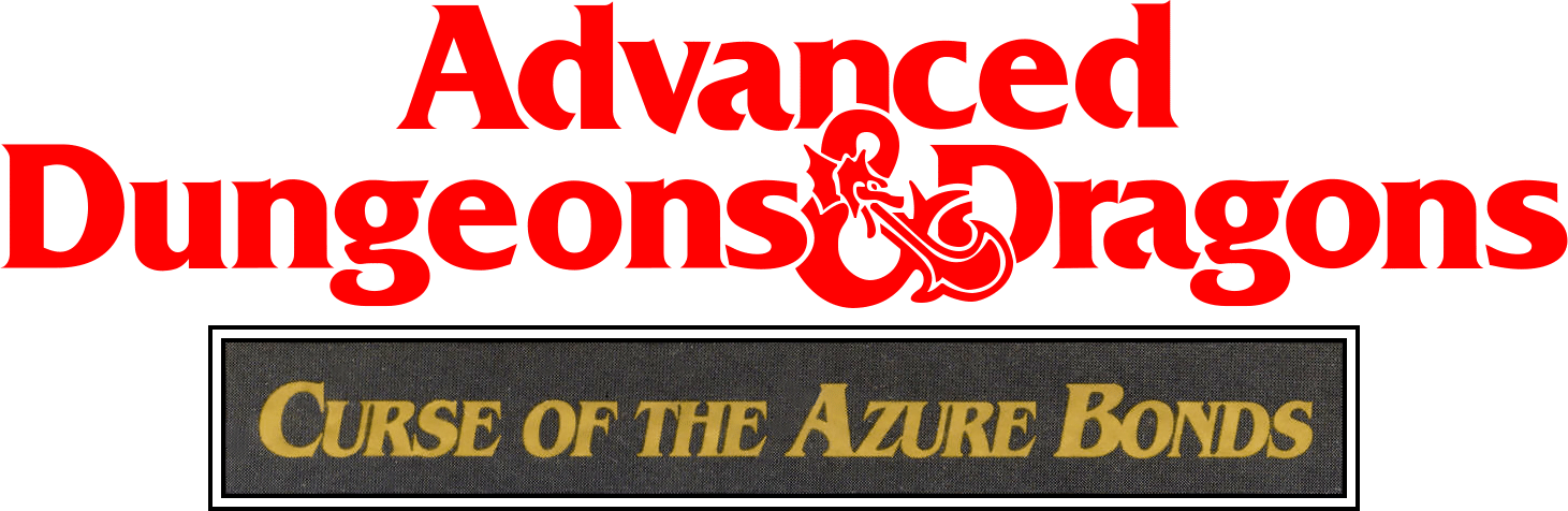 Advanced Dungeons & Dragons Curse of the Azure Bonds logo for Commodore 64